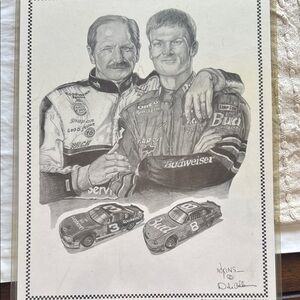 Black and White Racing Legends Art Print